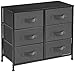 Sorbus Dresser with 6 Drawers - Chest Organizer Unit with Steel Frame Wood Top & Handle Easy Pull Fabric Bins for Clothes - Storage Furniture for Bedroom, Hallway, Living Room, Nursery & Closet