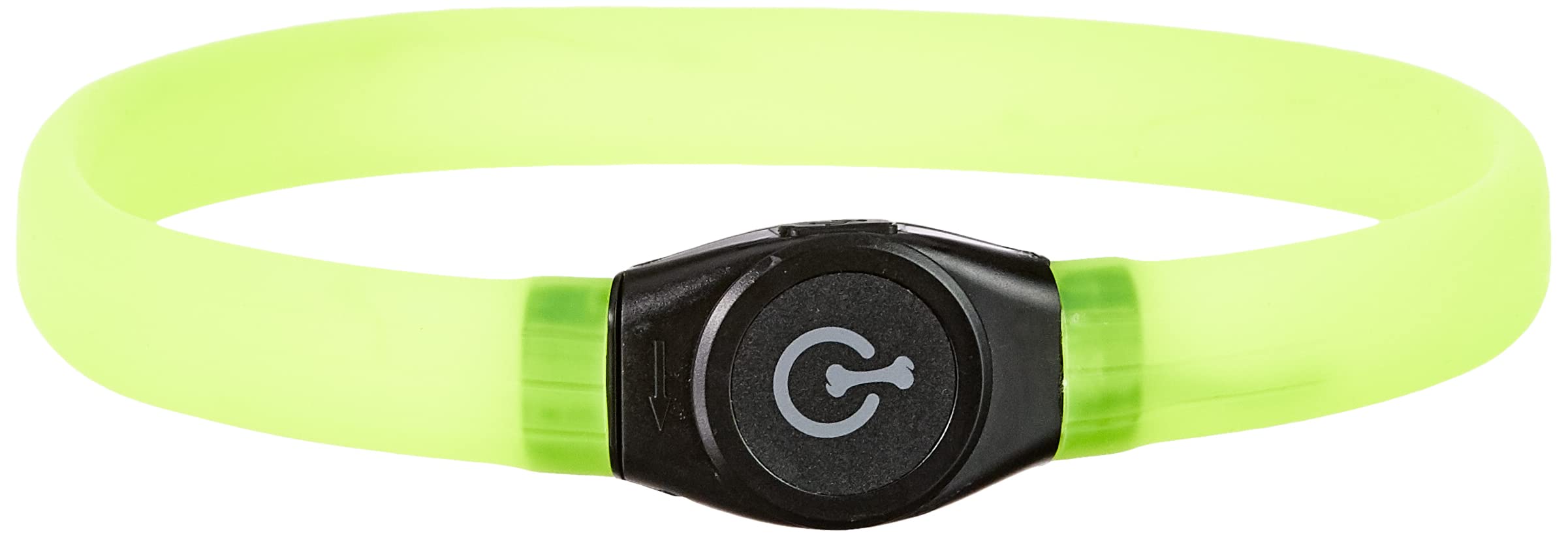 Kerbl Maxi Safe LED Collar for Longhair, Green, 65/1.5 cm