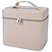 Train Case,COOFIT Portable Travel Makeup Case Crocodile Pattern Leather Beauty Box for Women
