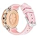 Mulco Ladies Nuit Lace XL Swiss Quartz Multifunctional Movement Women's Watch, 42mm Case With Mother of Pearl and Rose Gold Accents, Pink Silicone Band
