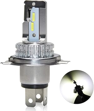 oppulite bombilla h4 led para faro de moto 6400lm 6500k 12v 24v blanco h4 hs1 hb2 p43t 9003 bombilla de conversion universal 1 lampara led