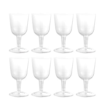 Amazon Co Jp Nuobesty 12個のプラスチックワイングラスパーティー使い捨てカッププラスチック脚付きグラスワイングラスカップ 産業 研究開発用品