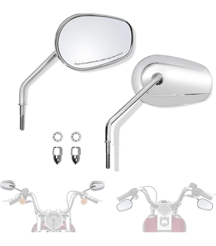 Harley Davidson Mirrors Harley Davidson Motorcycle Mirrors - Black Rear View Mirrors For Sportster, Dyna, Softail Models Krator Harley Mirrors - View #4