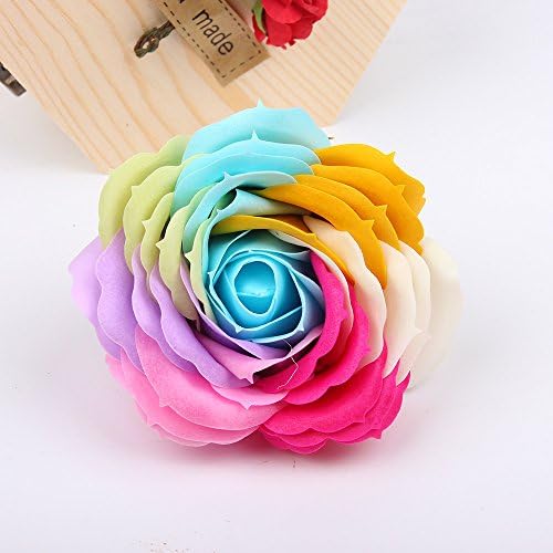 Langyan 7 Colors Soap Flowers for Brithdays Gifts Teacher's Gift (blue)