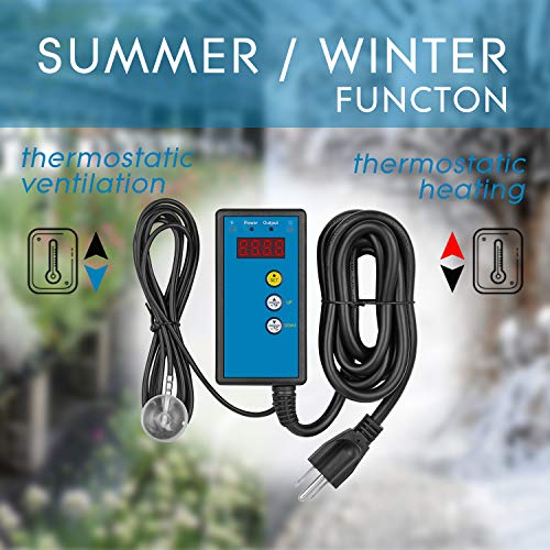 CDMALL Digital Heat Mat Thermostat Temperature Controller 68-108 ºF for Seed Germination, Reptiles,Rooting, Fermentation and Brewing - Thumbnail 3
