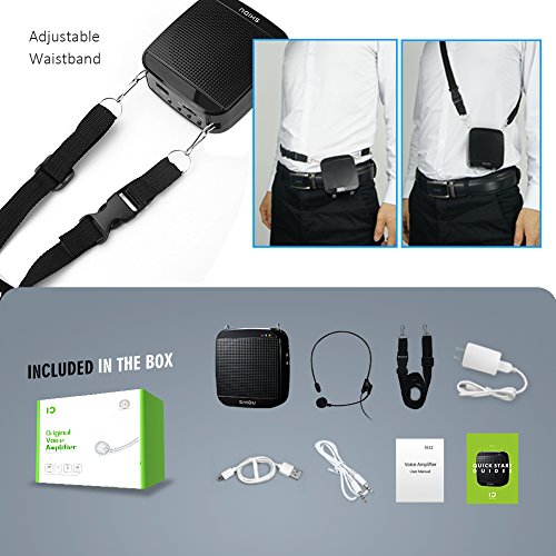 Voice Amplifier,SHIDU Wireless Voice Amplifier 2.4G 18W Portable