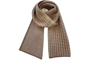 TUSOPORT Women's Winter Cashmere Plaid Scarf - Soft, Warm & Classic