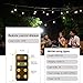 Mpow Upgraded 49Ft LED Outdoor String Lights, Ambiance Adjustable 150W Remote Control Dimmer, Dimmable 1.5W Vintage Bulb (1 Spare), Heavy Duty Waterproof Edison String Light for Patio Backyard (Black)