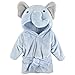 Hudson Baby Unisex Baby Plush Animal Face Robe, Blue Elephant, One Size, 0-9 Months primary