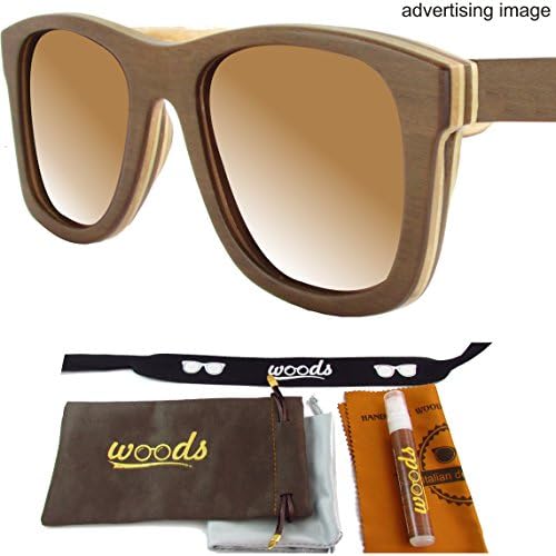 Handmade Genuine Wood Bamboo Polarized Sunglasses / Men / Women (Luxury Case / Accessories / Flexible Temples / UV400 / UVB)