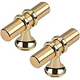 Haliwu 10 Pack Gold Cabinet Knobs, Brushed Brass Handles Kitchen Cabinet Knobs Champagne Gold Pulls Kitchen Hardware, Single Hole Pull