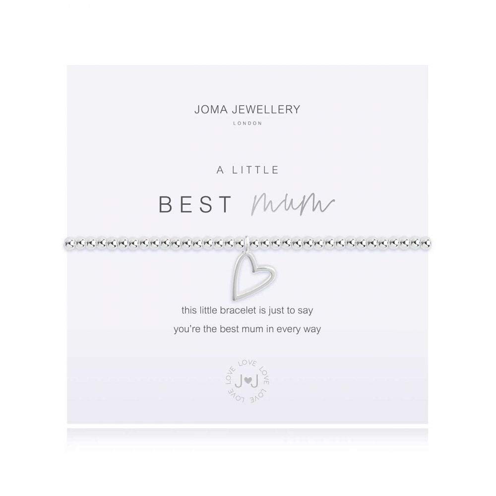 Joma Jewellery A Little | Best Mum | Silver | Bracelet | 17.5cm Stretch — image 1