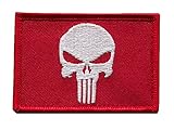 Velcro Red White Holiday Edition Punisher Flag  Tactical Operator Morale Patch