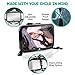 Baby Car Mirror - Jumbo Size Backseat Mirror For Infant Rear Facing Car Seats - Shatterproof & Double Strap Secure Headrest Locking System - Tested For Child Safety