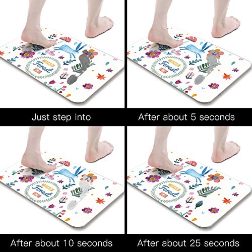 Poncho Diatomaceous Earth Bath Mat 15.8''x11.8'' NonSlip Deodorant