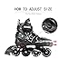Tuko Rollerblade Adjustable Inline Skates for Boys (US big kid 2M/3M/4M)