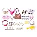 Fashion Jewelry Necklace Earring Bowknot Crown Accessory For Barbie Dolls Random Sets