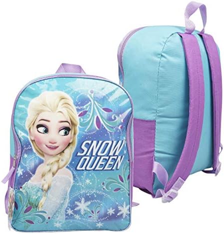 Character Backpacks For School, Summer Camp, Travel and Outdoors With Adjustable, Padded Back Straps (Frozen 15")