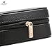 JL LELADY JEWELRY Small Jewelry Box Organizer Mini Travel Jewelry Boxes Case, Portable Faux Leather Jewelry Organizer Boxes Storage Case for Women Girls (Black)