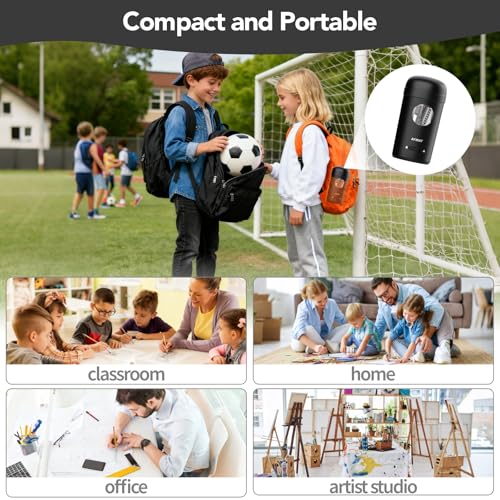AFMAT Electric Pencil Sharpener, Fully Automatic Pencil Sharpener for 7-8mm Pencils & Colored Pencils, Auto in & Out, Rechargeable Vertical Hands-Free Sharpeners for Classroom/Home/Office PSX7(Black)