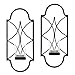 Hosley Set of 2 12 Inch High Iron Tealight Candle Wall Sconces Ideal Gift for Wedding Special Occasion Spa Aromatherapy Hand Made by Artisans O3