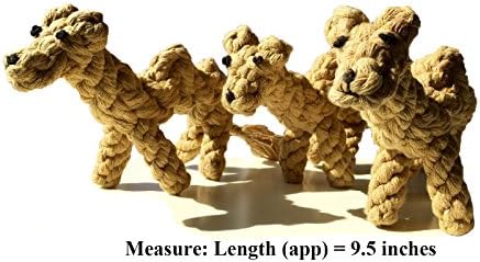 Reelok Pet Dog Puppy Cat Chewing Rope Brown Camel Shape Molar Cotton Knot Clean Teeth Healthy Teeth Chew Fun Animal Toy