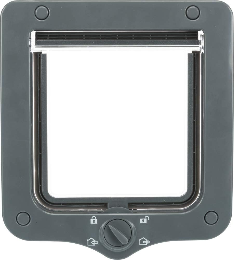 Trixie 4-Way Cat Flap, Grey, 490 g, Darkgray, 20x22cm - Image 3