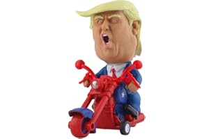 DINOBROS President Donald Trump 2024 Toy Figure Riding Motorcycle Funny Rev Up Car Novelty Gag Gift for Trump Fans