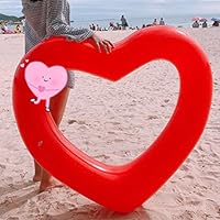 WensLTD Inflatable Swim Rings, Swimming Pool Giant Inflatable Lips Float Toy Summer Swim Ring Water Raft (Red-1)