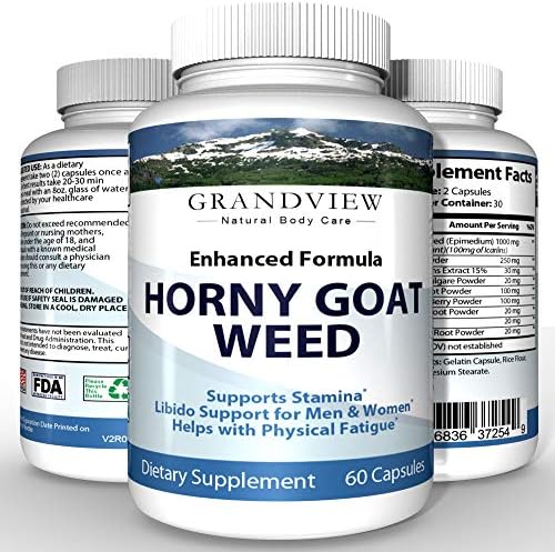 Premium Horny Goat Weed for Men with Maca Root | Boost Energy | Increase Performance, Stamina & Passion | 60 Capsules