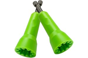 MITANSLE Wire Nut Twister,Ideal Electric Wire Nut Twister for Drill -2 PCS Wire Twisting Tool 1/4" Chuck Improve Efficiency Green