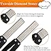 Sungwoo Pocket Knife Sharpening Stone, 400/600grit Double Sided Folding Knife Sharpener Stone for Kitchen, Garden, Outdoor tools (Black)