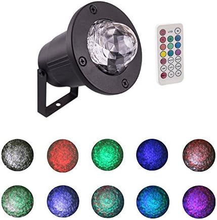 Coidak Waterproof Water Wave LED Light Projector with Remote Controller, Colorful Flowing Water Ripple Effects, for Halloween, Christmas, Parties, Dances, etc.