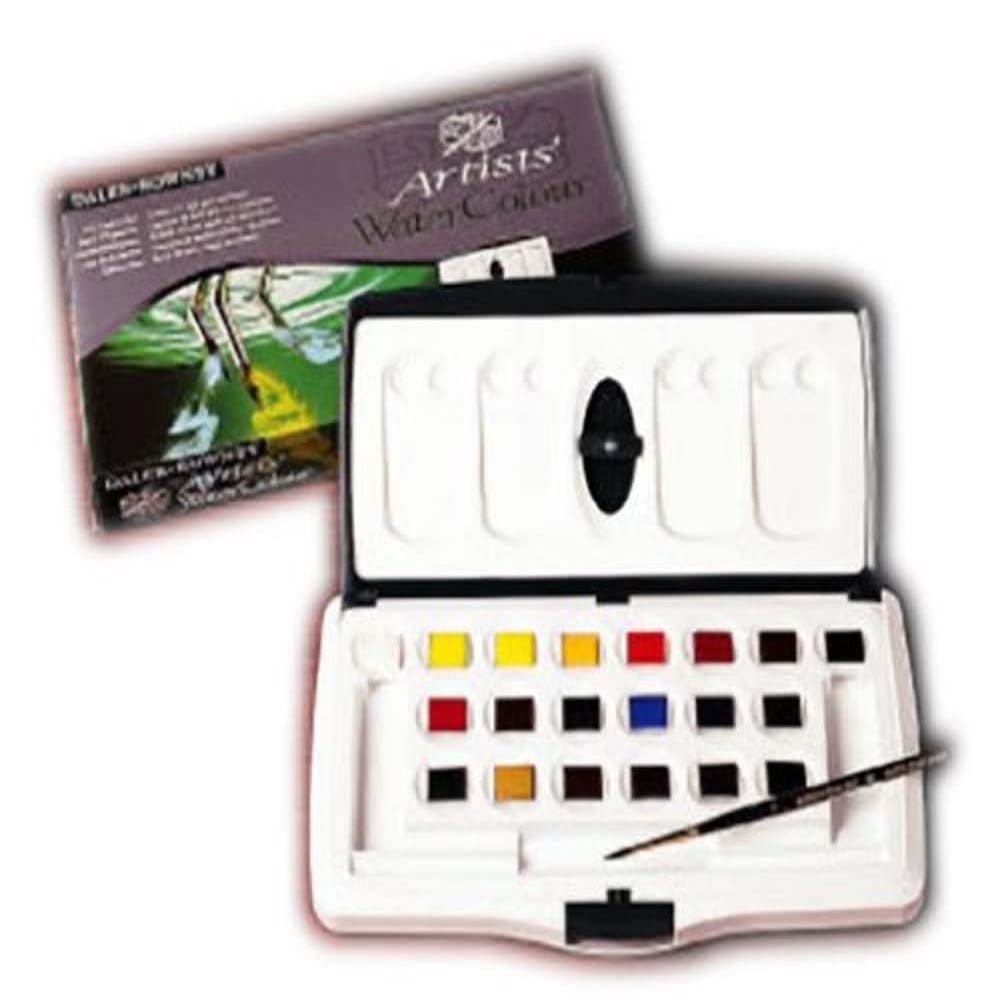 Daler-Rowney Artists Watercolour 20 Half Pan Box Set, Professional Artists