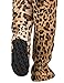 Footed Pajamas - Cheetah Spots Kids Hoodie Chenille - Large