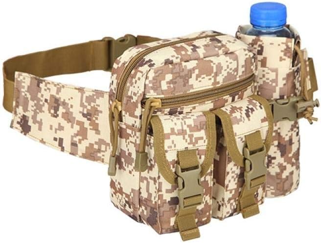 Jqqy Army Fan Camouflage Desert Digital 26.5Cm Unisex Bumbags and Fanny Packs Hiking Waist Packs