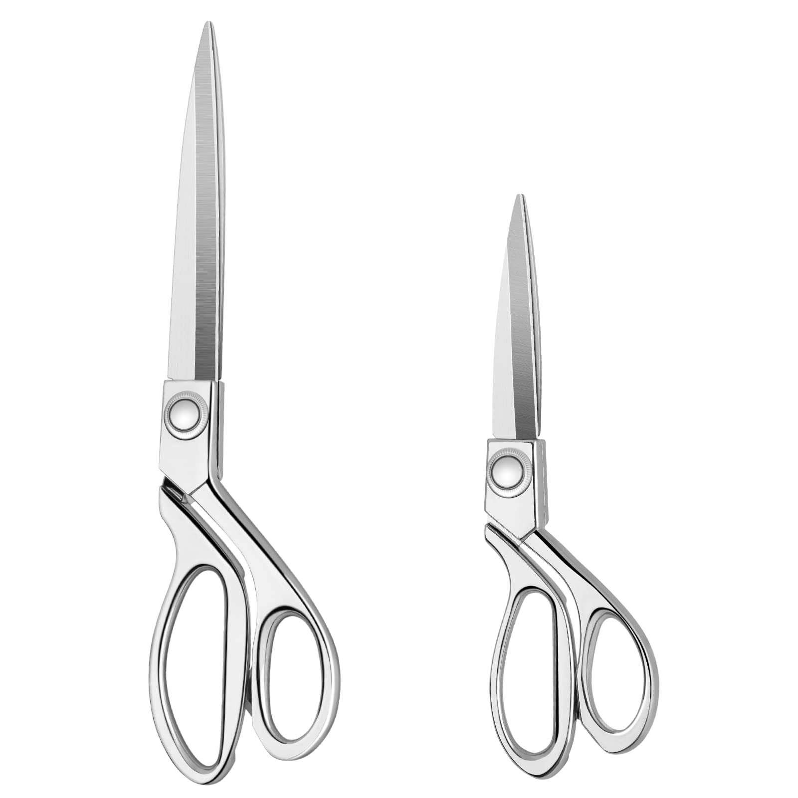 KUONIIY Heavy Duty Sewing Scissors 8 inch+10 inch - Professional Stainless Steel Tailor Scissor Shears for Fabric Leather Dressmaking Tailoring Artists Students Dressmakers
