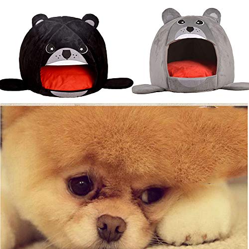 Cat House Outdoor Winter with Pad Warm Dog Pet Travel Bed 42 x 40 CM (Gray)