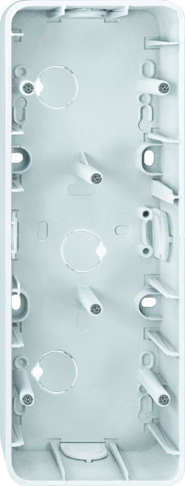 Merten 519319 Aufputz-Gehäuse, 3fach, polar white glossy, 1-M, ATELIER-M