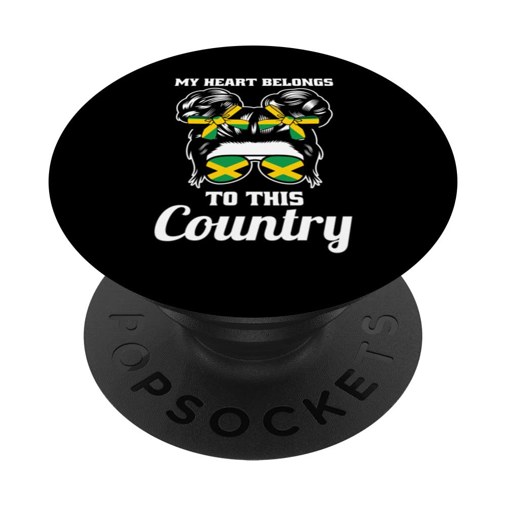 My heart belongs to this country Jamaican PopSockets Swappable PopGrip