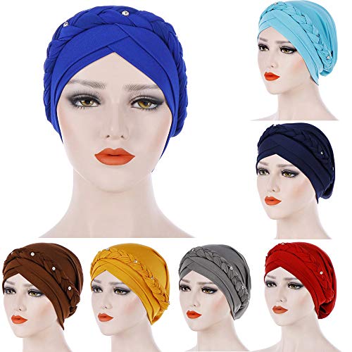 Chemo Hats for Women,Chemo Cap Womens Soft Cotton Knit Beanie Sleep Turban Hat Headwear for Cancer (Light Blue)