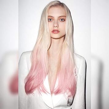 Amazon Co Jp 女性ウィッグ 染めウィッグレディースロングヘアカラーミドルレングスストレートストレートマイクロボリューム合成繊維ヘアカバー デイリーパーティー用 服 ファッション小物