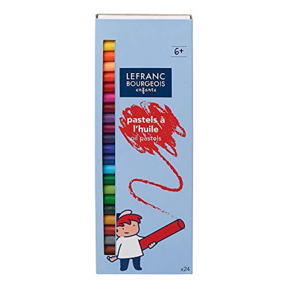 Lefranc Bourgeois assortment de 12 oil pastels, 8 mm, multicoloured, 24 farbige Ölpastellen - ∅ 8 mm