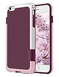 iPhone 6S Case, GOSHELL Hybrid Impact 3 Color Bumper Case Shock-Absorption Anti-Scratch Durable Rugged Protective Front Raised Lip Soft TPU & Hard PC Cover for Apple iPhone 6/6s(4.7-Inch) - Wine Red