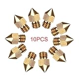CCTREE 10pcs MK8 Extruder Nozzle for 3D Printer Makerbot Creality CR-10/CR-10 V2/10S/S4/S5, Ender 3/Ender 3 Pro/Ender 5 5 Different Size 0.2mm, 0.4mm.0.6mm.0.8mm,1.0mm