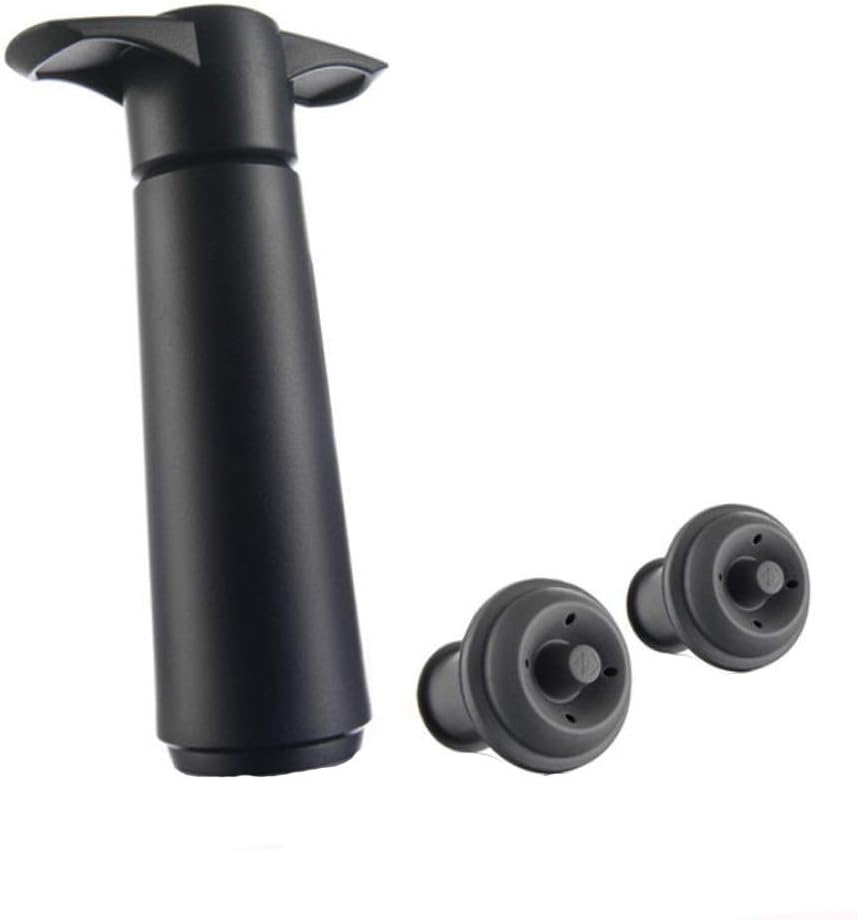 YCANK Wine Bottle Vacuum Preserver Pump Saver 2 Stoppers With Sealing Wine