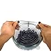Silicone Stretch Lids (Set of 8, variety of sizes 7.9”,6.3”, 5.5”, 4.3”,3.5”, 3 x 2.6”). The perfect stretchy silicone bowl covers for your kitchen! (Light Grey)