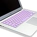 Kuzy Keyboard Cover Compatible with Pro 13 15 17 inch and Air 13.3 inch Silicone Skin Protector, Light Purple