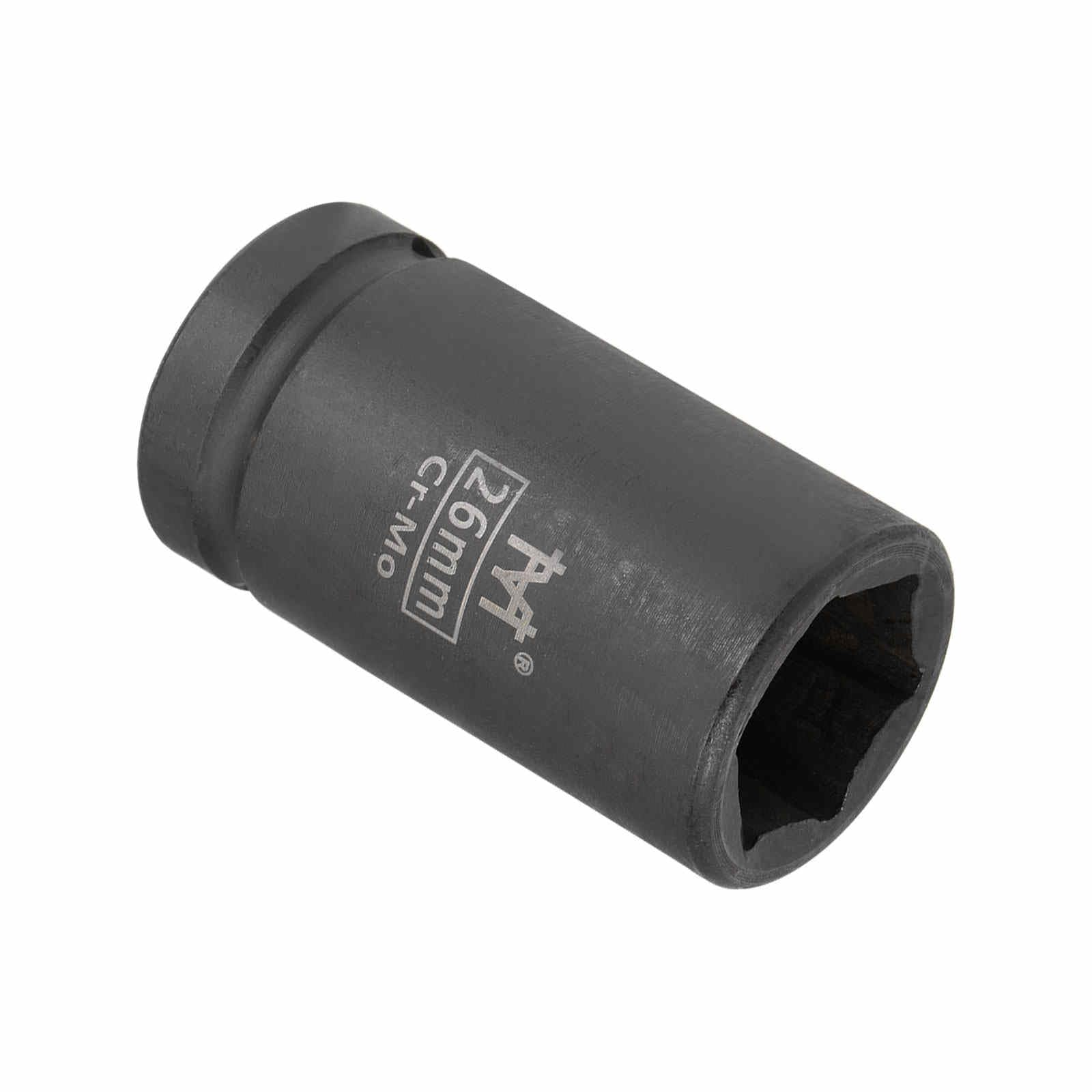 CoCud 6-Point Deep Impact Socket, 3/4-Inch Drive 26mm Socket, Cr-Mo Spindle Axle Nut Impact Socket - (Applications: for Household Maintenance)