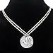Q&Q Fashion Pack of 2 Vintage Silver Coin Stag Deer Couple Friendship Best Friends Pendant Necklace